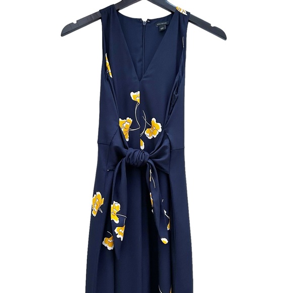 Ann Taylor Floral Print Tie Front Maxi Dress - Picture 2 of 7